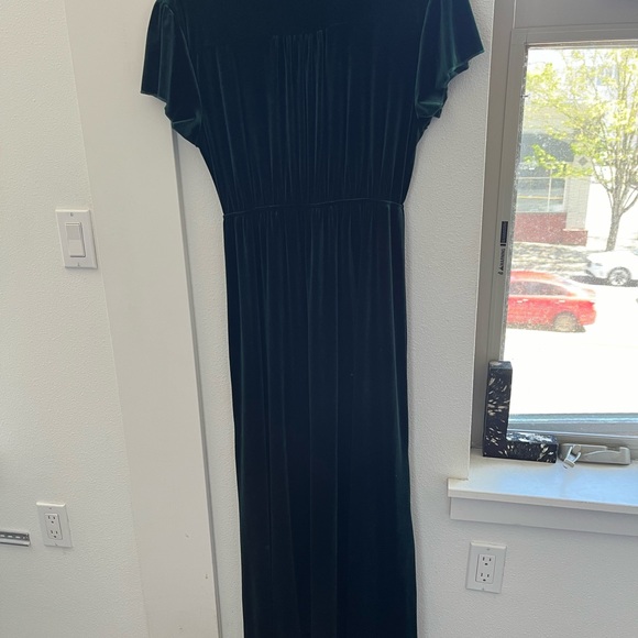 Green Velvet Maxi Dress Brand New - Picture 5 of 6